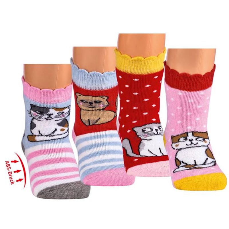 Ponožky Socks 4 Fun 5173 ABS Kočička-3 páry
