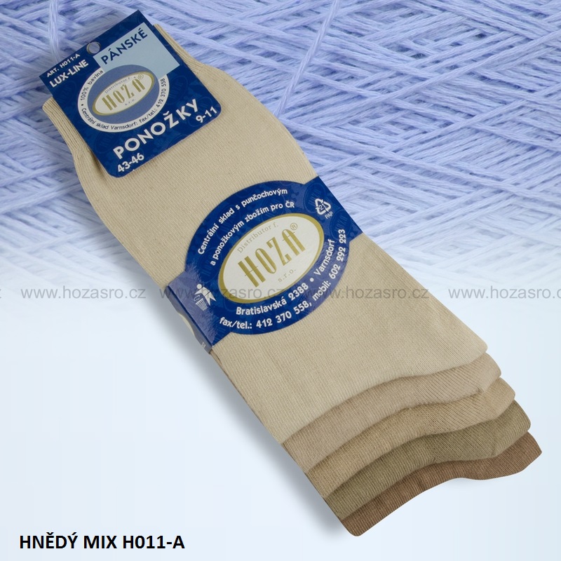 Pánské ponožky HOZA 100% bavlna-5 párů-více variant